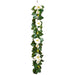 5' Magnolia Flower Artificial Garland -White/Green (pack of 4) - XFG181-WH/GR