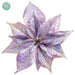 9" Antique Metallic Artificial Poinsettia Clip-On Flower -Lavender (Pack of 12) - XFH139-LV