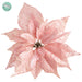 9" Antique Metallic Artificial Poinsettia Clip-On Flower -Pink (Pack of 12) - XFH139-PK