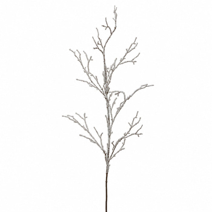 48" Flocked Twig Artificial Stem -Brown/White (Pack of 12) - XFI347-BR/WH