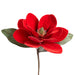 12" Velvet Magnolia Artificial Flower Stem -Red (Pack of 12) - XFK122-RE
