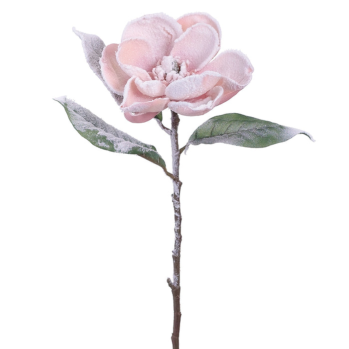 29" Silk Snowed Magnolia Flower Spray -Pink (pack of 12) - XFS012-SN/PK