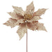 25" Metallic Poinsettia Artificial Flower Stem -Gold (Pack of 12) - XFS019-GO