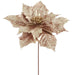 26" Metallic Poinsettia Artificial Flower Stem -Gold (Pack of 12) - XFS026-GO