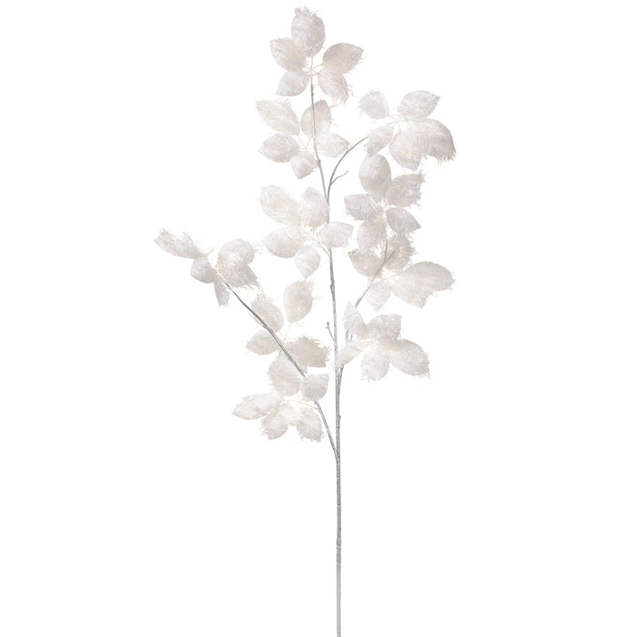 50.5" Fur Artificial Schefflera Leaf Stem -White (Pack of 6) - XFS039-WH