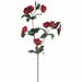 26" Velvet Helleborus Artificial Flower Stem -Red/Gold (Pack of 12) - XFS087-RE/GO
