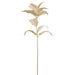 26" Velvet Artificial Lamb's Ear Leaf Stem -Vanilla/Gold (Pack of 12) - XFS089-VA/GO
