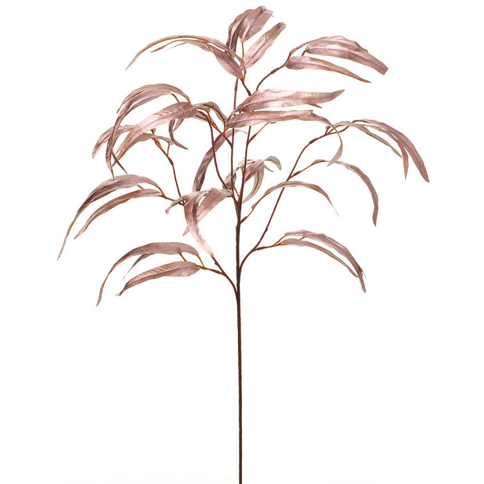 37" Metallic Artificial Eucalyptus Leaf Stem -Pink (Pack of 12) - XFS106-PK