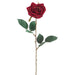 21.5" Velvet Rose Artificial Flower Stem -Red/Gold (Pack of 12) - XFS146-RE/GO