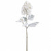 30" Flocked Hydrangea Artificial Flower Stem -White (Pack of 8) - XFS155-WH