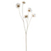 26" Artificial Helleborus Flower Stem -White/Gold (pack of 12) - XFS156-WH/GO