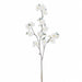 32" Flocked Blossom Artificial Flower Stem -White (Pack of 12) - XFS172-WH