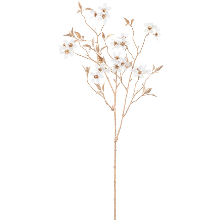 28" Shimmer Artificial Blossom Flower Stem -Cream (Pack of 12) - XFS175-CR