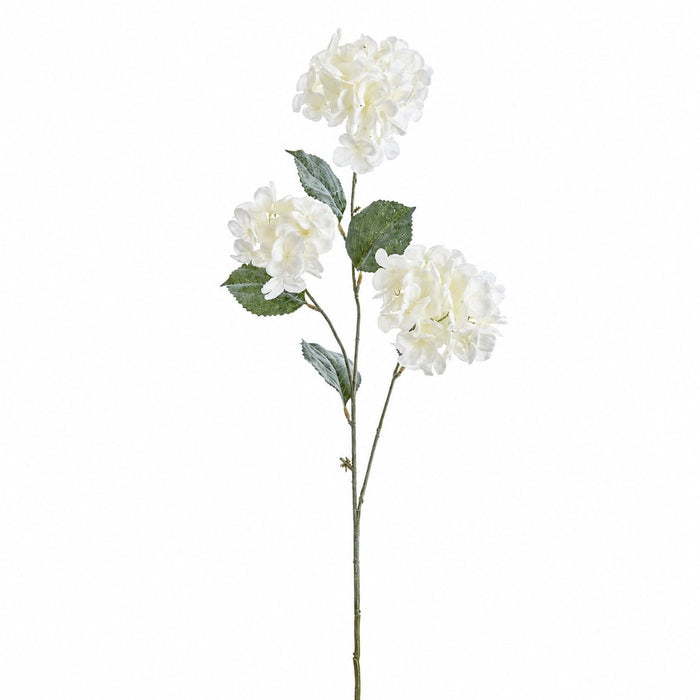 33" Flocked Hyderangea Artificial Flower Stem -White (Pack of 12) - XFS184-WH