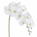 33" Flocked Phalaenopsis Orchid Artificial Flower Stem -White (Pack of 6) - XFS186-WH