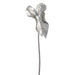 32.5" Artificial Metallic Anthurium Flower Stem -Silver (pack of 12) - XFS217-SI