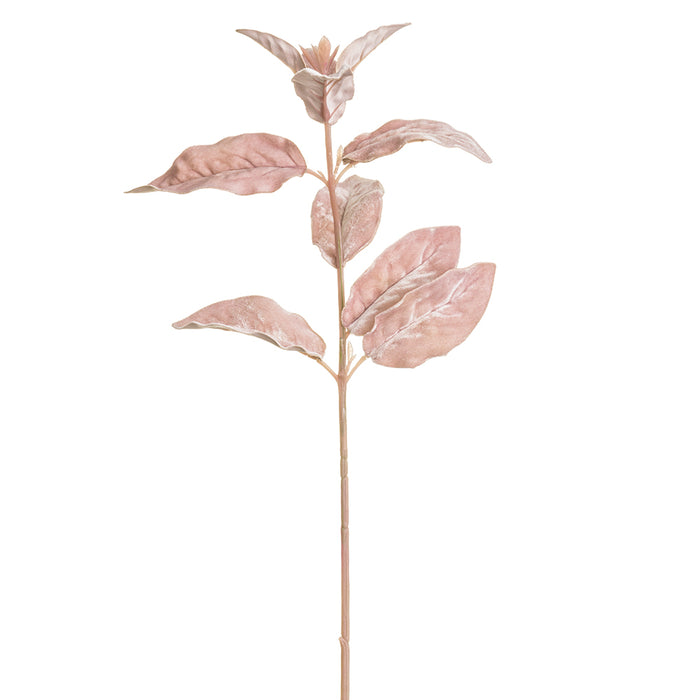 26" Artificial Velvet Lamb's Ear Leaf Stem -Pink (pack of 12) - XFS253-PK