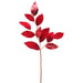 38" Metallic Velvet Magnolia Artificial Leaf Stem -Red (pack of 12) - XFS257-RE