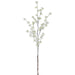 37" Flocked Blossom Artificial Flower Stem -Green/White (Pack of 12) - XFS287-GR