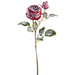23" Snowed Artificial Rose Flower Stem -Red (pack of 12) - XFS298-RE/SN