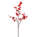 30" Artificial Velvet Plum Blossom Flower Spray -Red (pack of 12) - XFS330-RE