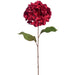 29" Shimmer Velvet Artificial Hydrangea Flower Stem -Red (Pack of 12) - XFS368-RE