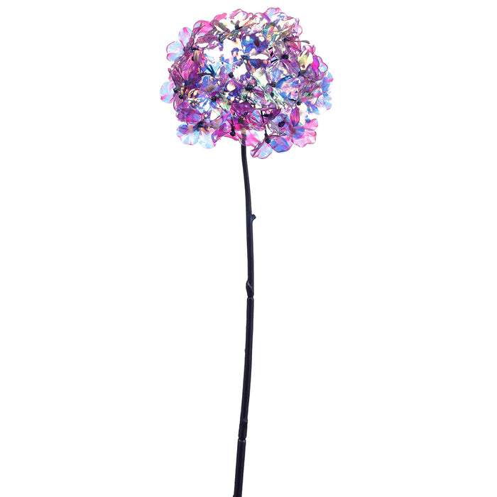 22.8" Artificial Hydrangea Flower Stem -Lavender/Iridescent (pack of 12) - XFS394-LV/IR