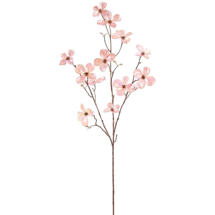 39" Iridescent Artificial Dogwood Blossom Flower Stem -Pink (Pack of 6) - XFS398-PK