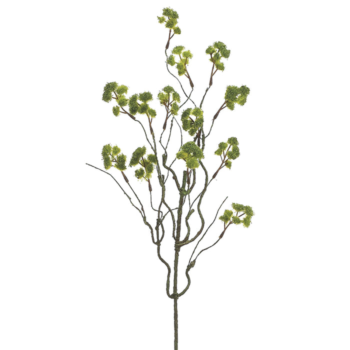 23" Handwrapped Silk Irish Moss Flower Spray -Green (pack of 12) - XFS402-GR
