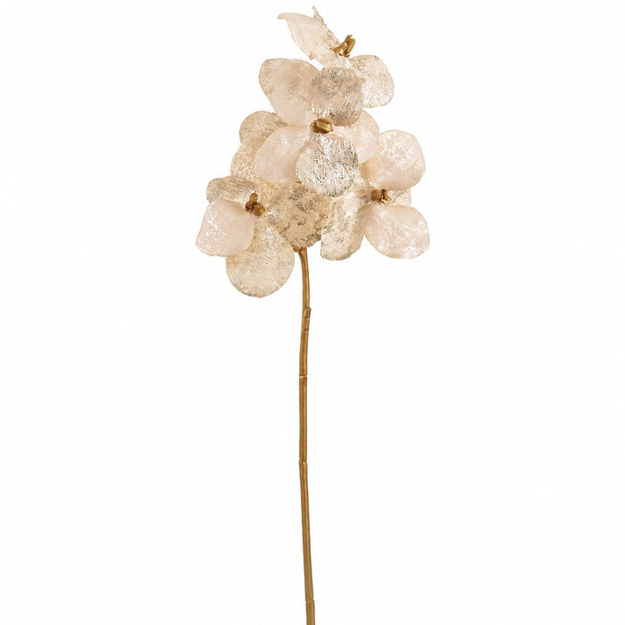 26" Metallic Artificial Lace Vanda Orchid Flower Stem -Gold (Pack of 6) - XFS412-GO