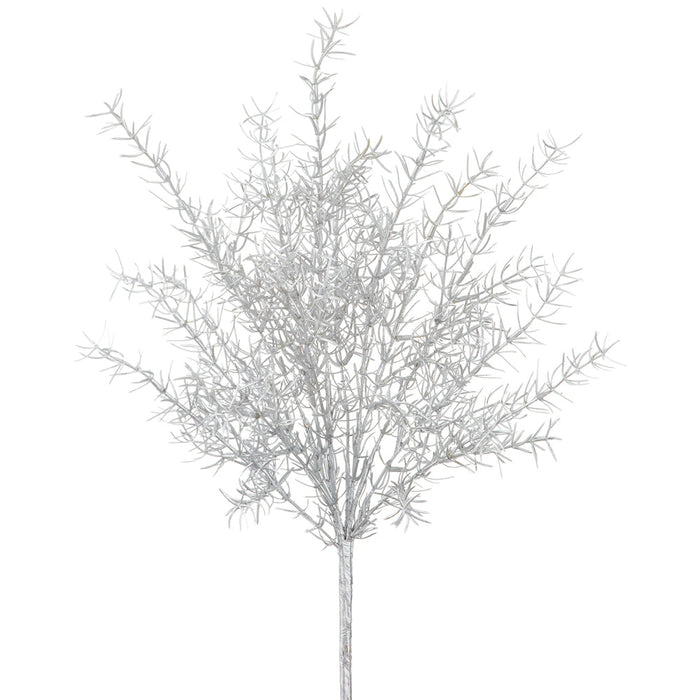 18" Metallic Artificial Grass Plant -Silver (Pack of 12) - XFS483-SI