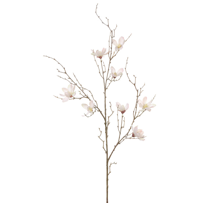 43.5" Snowed Artificial Mini Magnolia Flower Stem -Pink (pack of 12) - XFS553-PK