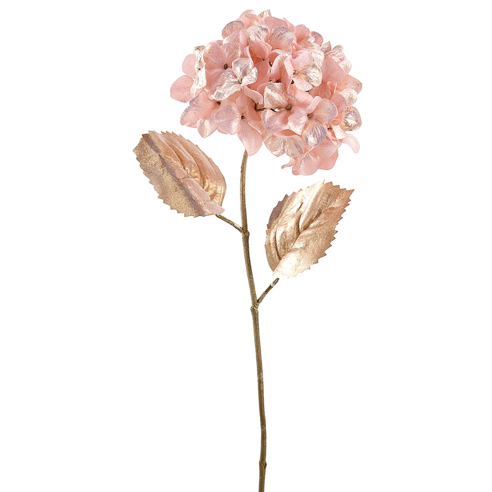 27" Sparkle Artificial Hydrangea Flower Stem -Pink (Pack of 12) - XFS557-PK