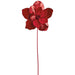 35.5" Metallic Velvet Artificial Magnolia Flower Stem -Red (Pack of 6) - XFS571-RE