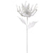27" Sequin Artificial Poinsettia Flower Stem -White/Silver (pack of 12) - XFS600-WH/SI
