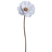26" Porcelain Look Artificial Poppy Flower Stem -White (Pack of 12) - XFS626-WH