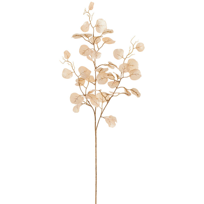 38" Pearlized Silk Eucalyptus Leaf Stem -Blush (Pack of 12) - XFS645-BS