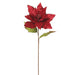 23" Glittered Silk Poinsettia Flower Stem -Red (pack of 12) - XFS662-RE