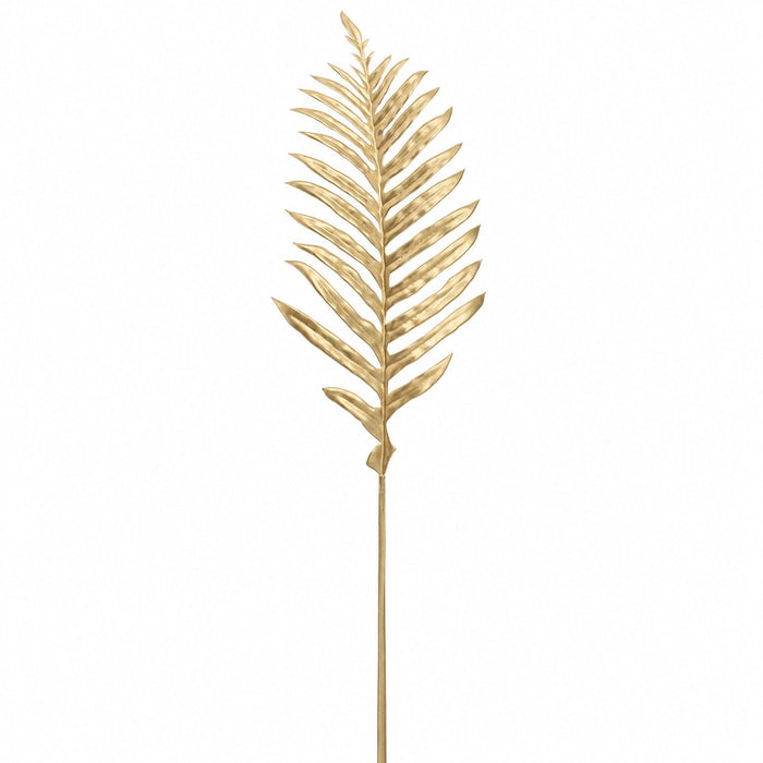 45" Metallic Palm Leaf Artificial Stem -Gold (Pack of 12) - XFS672-GO