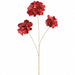 28.5" Metallic Artificial Hydrangea Flower Stem -Red (Pack of 12) - XFS691-RE
