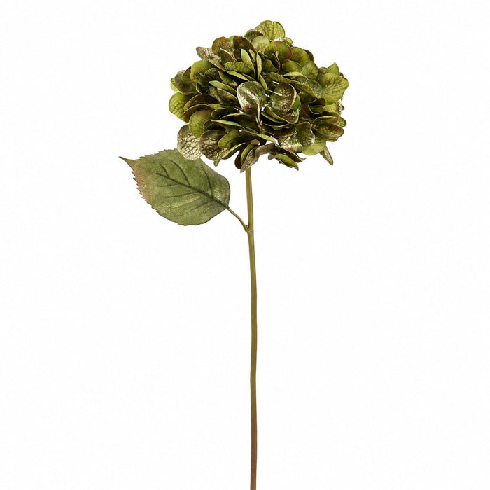 22" Outdoor UV-Resistant Artificial Shimmer Hydrangea Flower Stem -Green (Pack of 12) - XFS708-GR