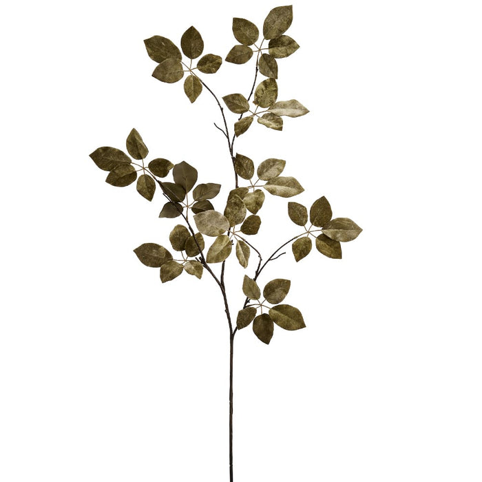 50" Velvet Schefflera Leaf Artificial Stem -Green (Pack of 6) - XFS724-GR