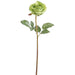 21.5" Glittered Artificial Rose Flower Stem -Green (Pack of 12) - XFS735-GR