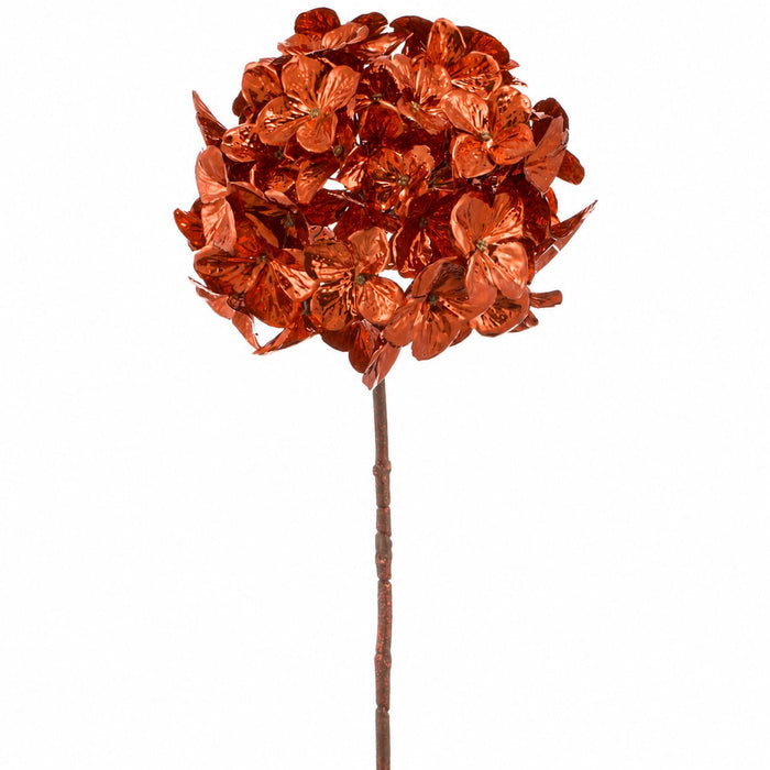 26" Metallic Artificial Hydrangea Flower Stem -Red (Pack of 24) - XFS739-RE