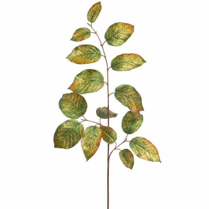 29" Outdoor UV-Resistant Artificial Shimmer Salal Leaf Stem -Green/Gold (Pack of 24) - XFS746-GR/GO