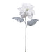 27" Snowed Artificial Poinsettia Flower Stem -White (pack of 12) - XFS765-WH