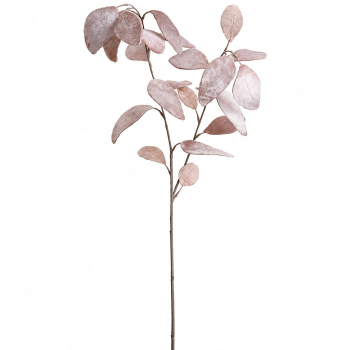 31" Velvet Eucalyptus Leaf Artificial Stem -Beige (Pack of 12) - XFS772-BE