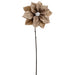 25" Diamond Velvet Artificial Poinsettia Flower Stem -Brown/Green (Pack of 12) - XFS800-BR/GR