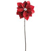 25" Diamond Velvet Artificial Poinsettia Flower Stem -Red/Burgundy (Pack of 12) - XFS800-RE/BU