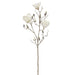35" Frosted Artificial Magnolia Flower Stem -Cream (pack of 6) - XFS892-CR